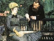 Edouard Manet In the Conservatory oil painting reproduction